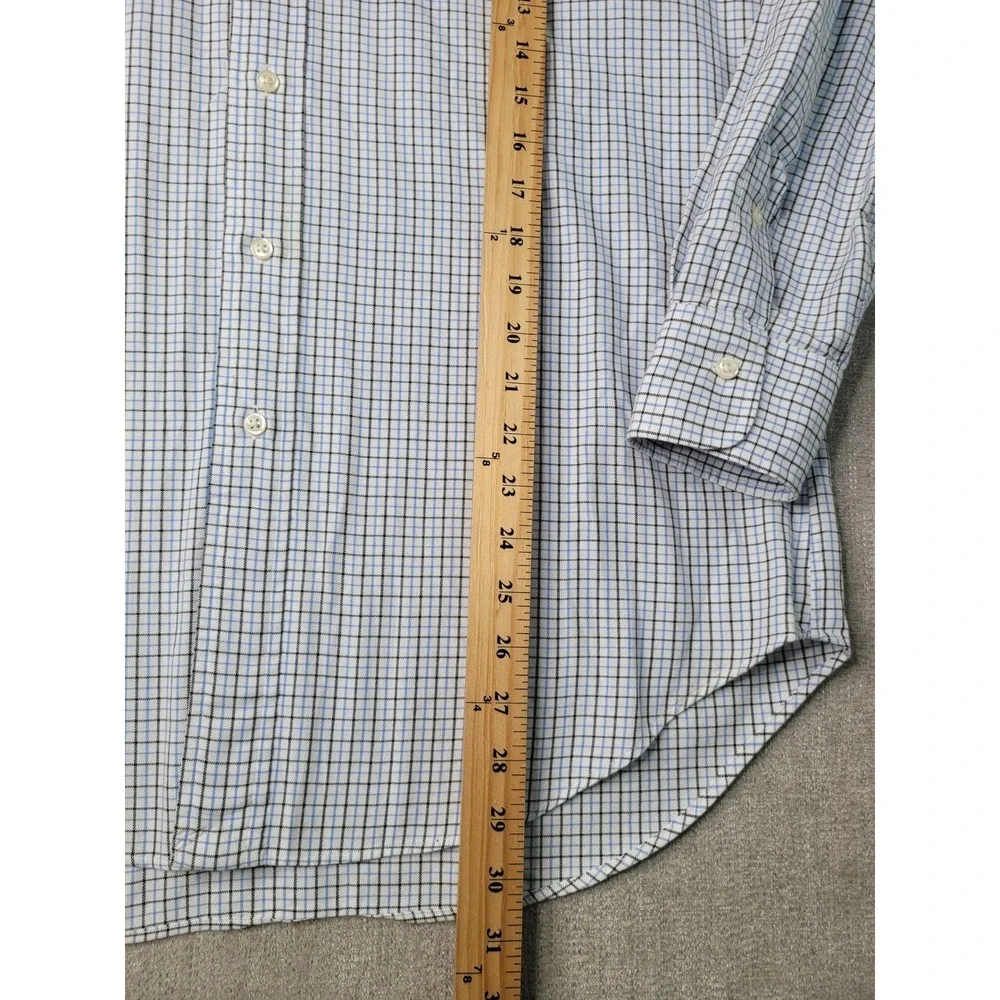 Polo Ralph Lauren Button Down Shirt Mens‎ 15.5 Blue Check Regent Classic Fit